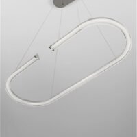 Lustră pentru zona de luat masa ELMO Nova Luce 48W IP20 3500K din oțel inoxidabil cromat, aluminiu și acril