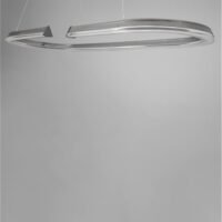 Lustră pentru zona de luat masa ELMO Nova Luce 48W IP20 3500K din oțel inoxidabil cromat, aluminiu și acril