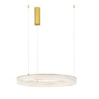 Lustră aurie cu model imitație de alabastru Nova Luce Vaster 36W IP20 3000K dimabilă