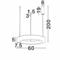 Lustră aurie cu model imitație de alabastru Nova Luce Vaster 36W IP20 3000K dimabilă