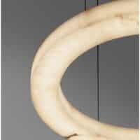 Lustră cu model imitație de alabastru Nova Luce Vaster LED 36W IP20 3000K dimabilă detalii negre