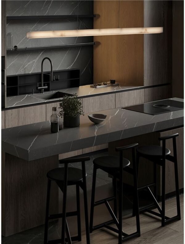 Pendul insulă bucătărie cu model imitatie de alabastru Nova Luce Vaster LED 36W IP20 3000K dimabil