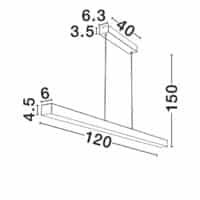 Pendul insulă bucătărie cu model imitatie de alabastru Nova Luce Vaster LED 36W IP20 3000K dimabil