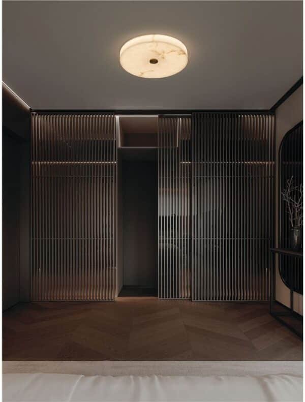 Plafonieră LED Nova Luce SERITA model imitatie de alabastru 28W IP20 3000K D40, dimabilă