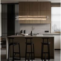 Lustră cu sticla realizată manual Nova Luce VELAR LED 56W IP20 3000K din oțel cu finisaj alamă antică