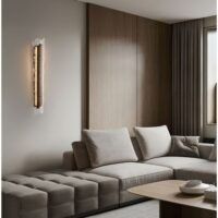 Aplică cu sticla realizată manual Nova Luce VELAR LED 24W IP20 3000K din oțel cu finisaj alamă antică