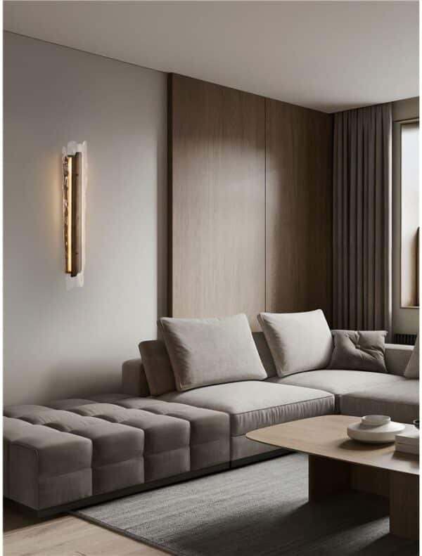 Aplică cu sticla realizată manual Nova Luce VELAR LED 24W IP20 3000K din oțel cu finisaj alamă antică