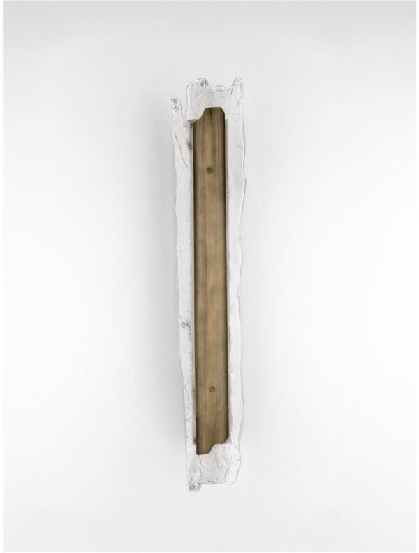 Aplică cu sticla realizată manual Nova Luce VELAR LED 24W IP20 3000K din oțel cu finisaj alamă antică