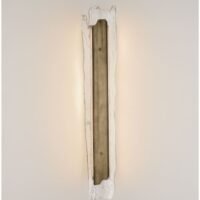 Aplică cu sticla realizată manual Nova Luce VELAR LED 24W IP20 3000K din oțel cu finisaj alamă antică