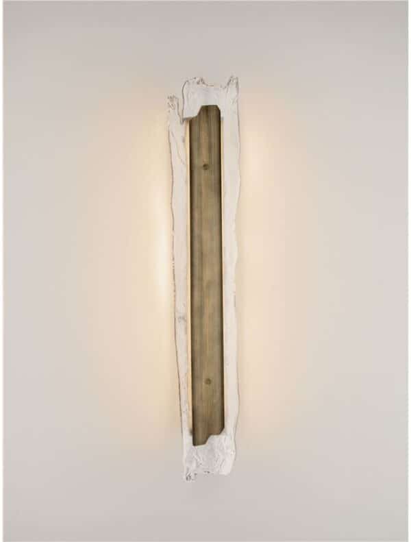 Aplică cu sticla realizată manual Nova Luce VELAR LED 24W IP20 3000K din oțel cu finisaj alamă antică