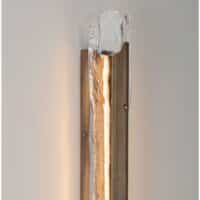 Aplică cu sticla realizată manual Nova Luce VELAR LED 24W IP20 3000K din oțel cu finisaj alamă antică