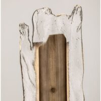 Aplică cu sticla realizată manual Nova Luce VELAR LED 24W IP20 3000K din oțel cu finisaj alamă antică