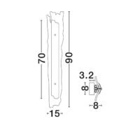 Aplică cu sticla realizată manual Nova Luce VELAR LED 24W IP20 3000K din oțel cu finisaj alamă antică