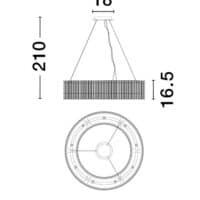 Lustră suspendată BAROK Nova Luce G9 9x5W IP20