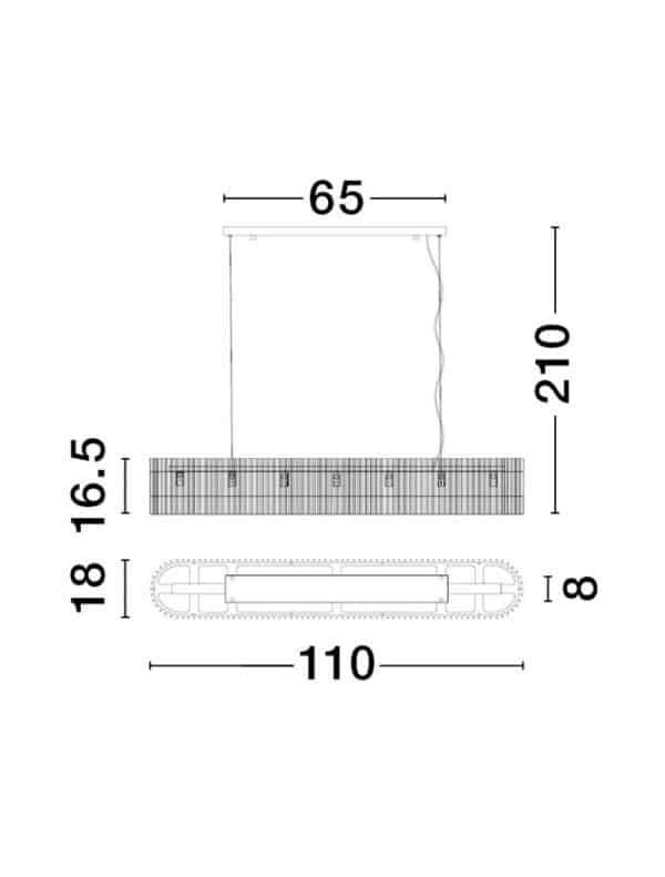 Lustră pentru bucătărie BAROK Nova Luce G9 7x5W IP20