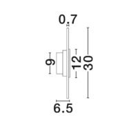 Aplică pentru perete interior MARZIO Nova Luce LED 8W IP20 3000K alamă
