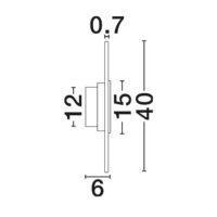 Aplică pentru perete interior MARZIO Nova Luce LED 10W IP20 3000K alamă D40