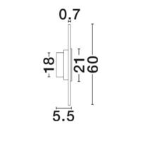 Aplică pentru perete interior MARZIO Nova Luce LED 14W IP20 3000K alamă D60