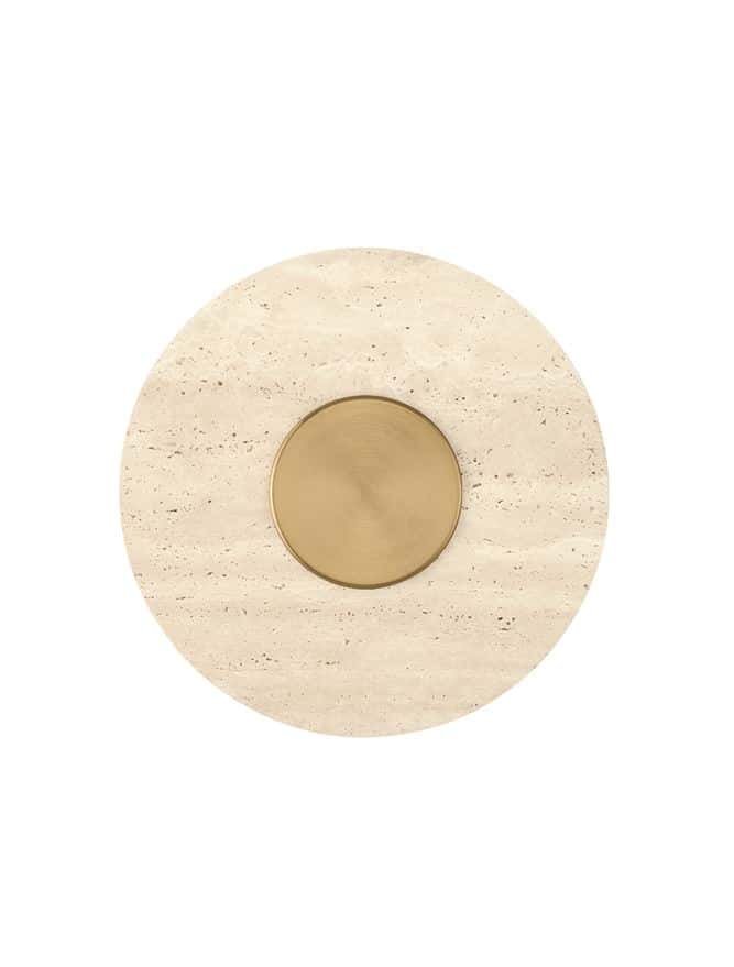 Aplică din travertin și alamă EMBER Nova Luce LED 14W IP20 3000K alamă D30