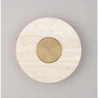 Aplică din travertin și alamă EMBER Nova Luce LED 14W IP20 3000K alamă D30