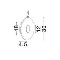 Aplică din travertin și alamă EMBER Nova Luce LED 14W IP20 3000K alamă D30