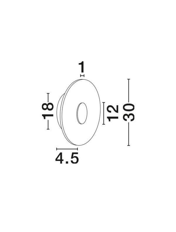 Aplică din travertin și alamă EMBER Nova Luce LED 14W IP20 3000K alamă D30