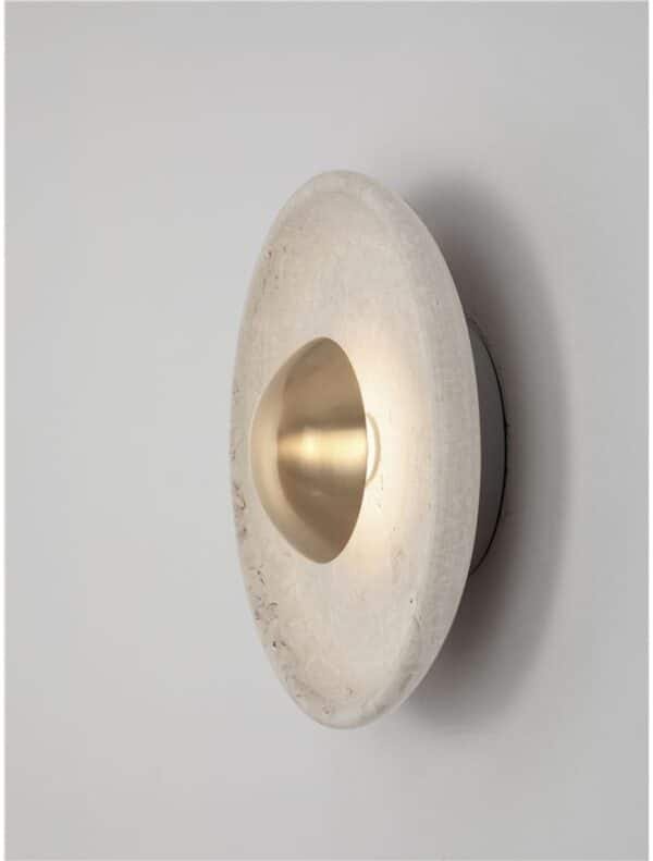 Aplică de interior aurie cu travertin CERIO Nova Luce LED 4W 93Lm IP20 3000K