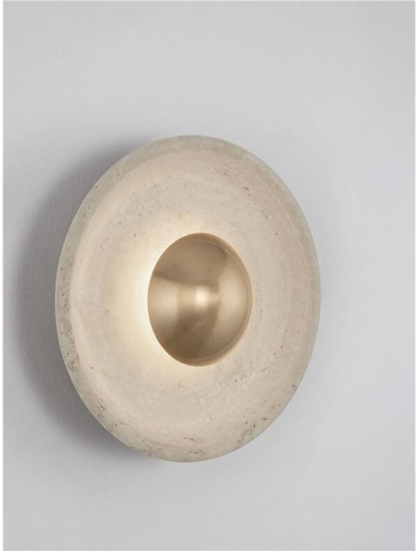 Aplică de interior aurie cu travertin CERIO Nova Luce LED 4W 93Lm IP20 3000K