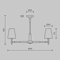 Lustră în stil Clasic - Art Nouveau Maytoni Zaragoza E14X5 40W IP20