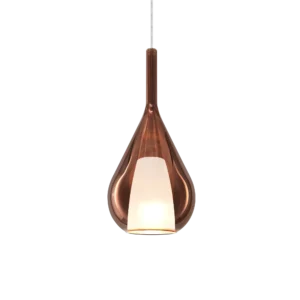 Pendul din sticlă de culoarea cuprului (Rame) KALIQUE Ideal Lux E27 42W sp1-3 D18