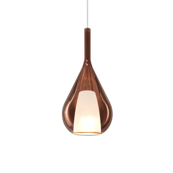 Pendul din sticlă de culoarea cuprului (Rame) KALIQUE Ideal Lux E27 42W sp1-3 D18