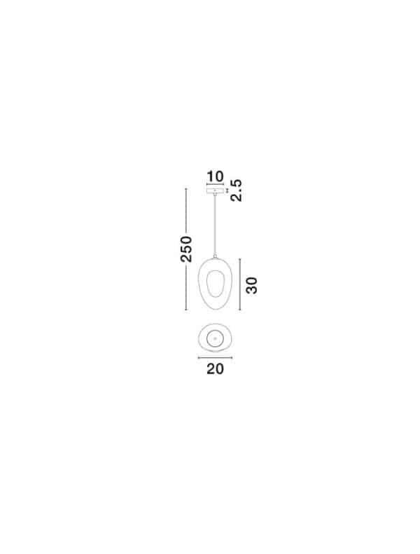 Pendul Nova Luce Tempus maro G9 1x5W L20