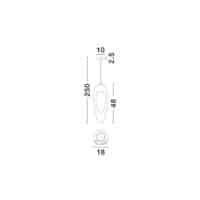 Tempus Nova Luce pendul gri G9 1x5W L18