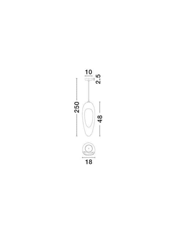 Tempus Nova Luce pendul maro G9 1x5W L18