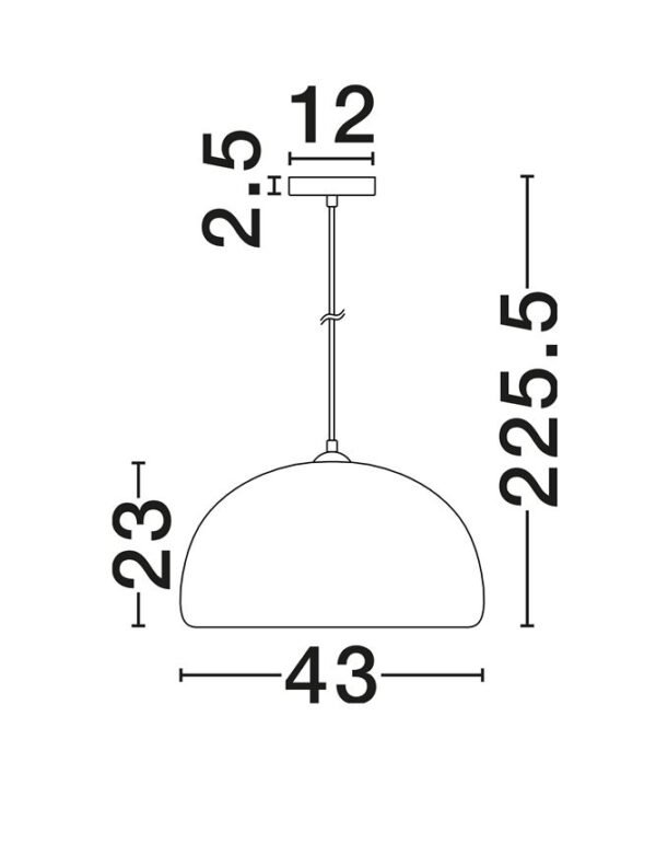 Lustră cărămizie Davo Nova Luce E27 12W L43