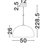 Lustră Davo Nova Luce cărămiziu E27 12W D50