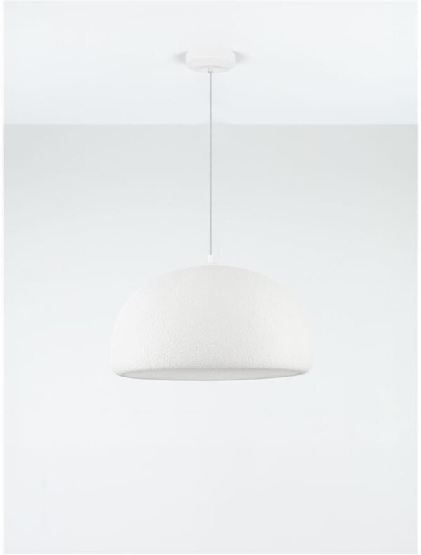 Lustră albă Davo Nova Luce E27 12W L43 poliuretan și rășină