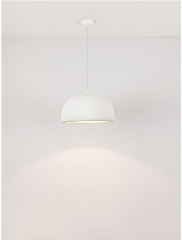 Lustră albă Davo Nova Luce E27 12W L43 poliuretan și rășină