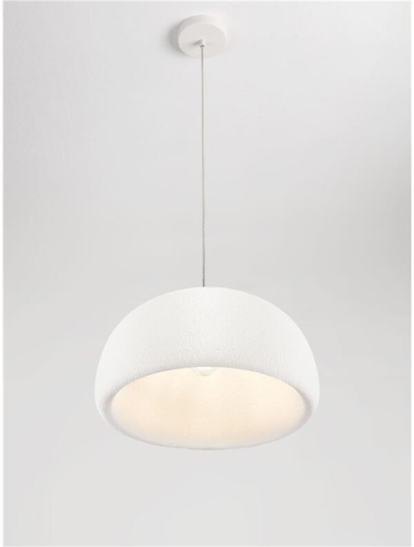 Lustră albă Davo Nova Luce E27 12W L43 poliuretan și rășină