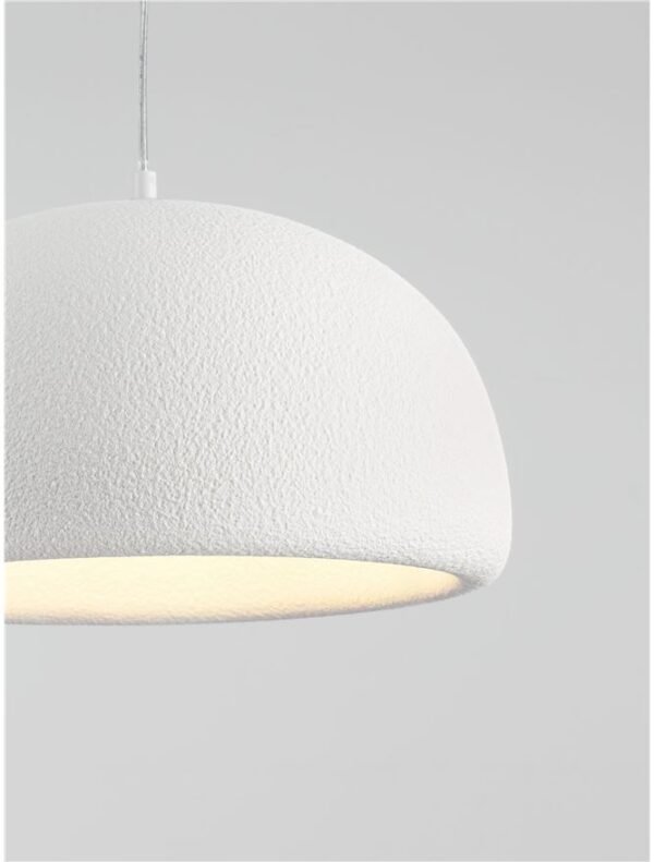 Lustră albă Davo Nova Luce E27 12W L43 poliuretan și rășină