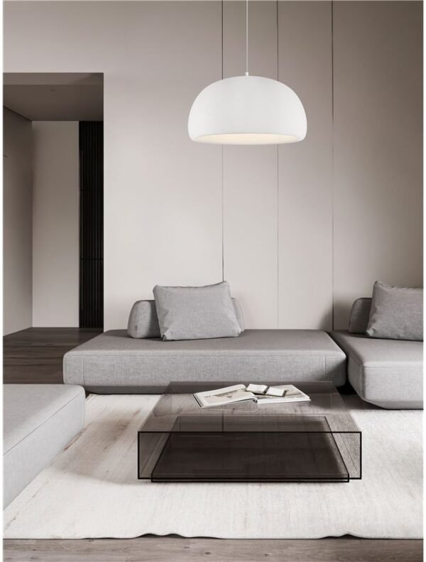 Lustră Davo Nova Luce albă E27 12W D50 poliuretan și rășină