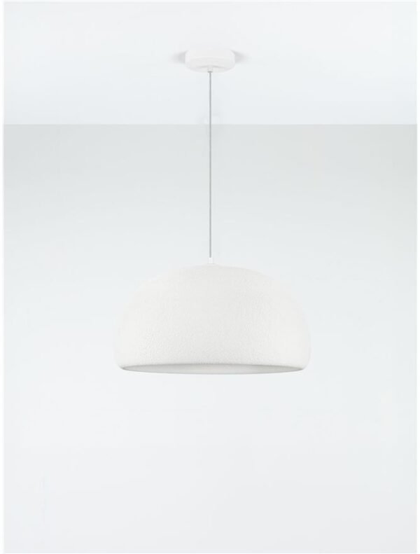 Lustră Davo Nova Luce albă E27 12W D50 poliuretan și rășină