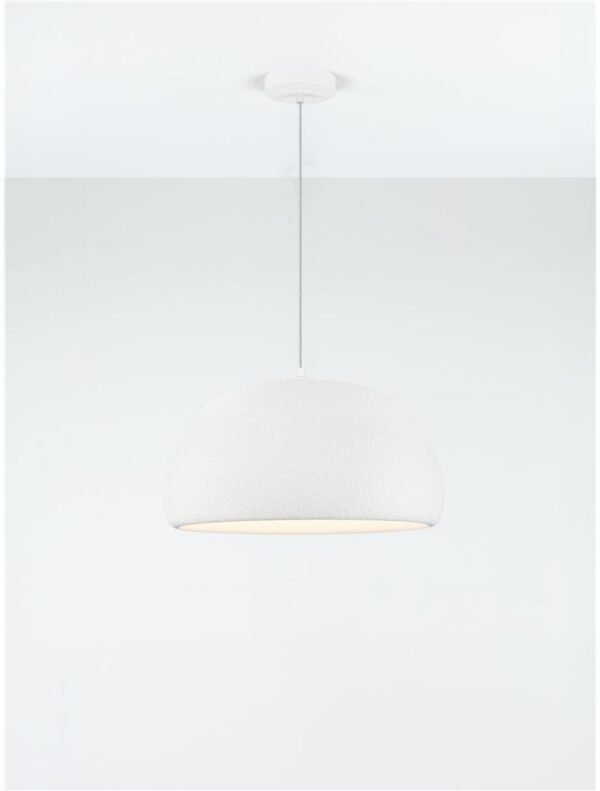 Lustră Davo Nova Luce albă E27 12W D50 poliuretan și rășină