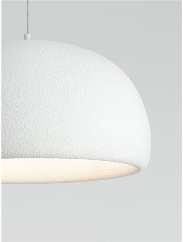 Lustră Davo Nova Luce albă E27 12W D50 poliuretan și rășină