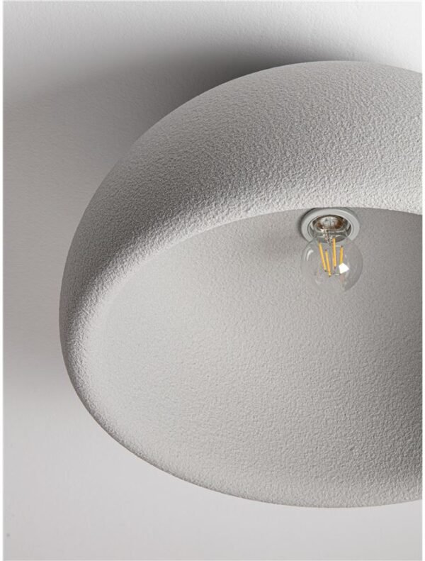 Plafonieră gri Davo Nova Luce E27 12W D50