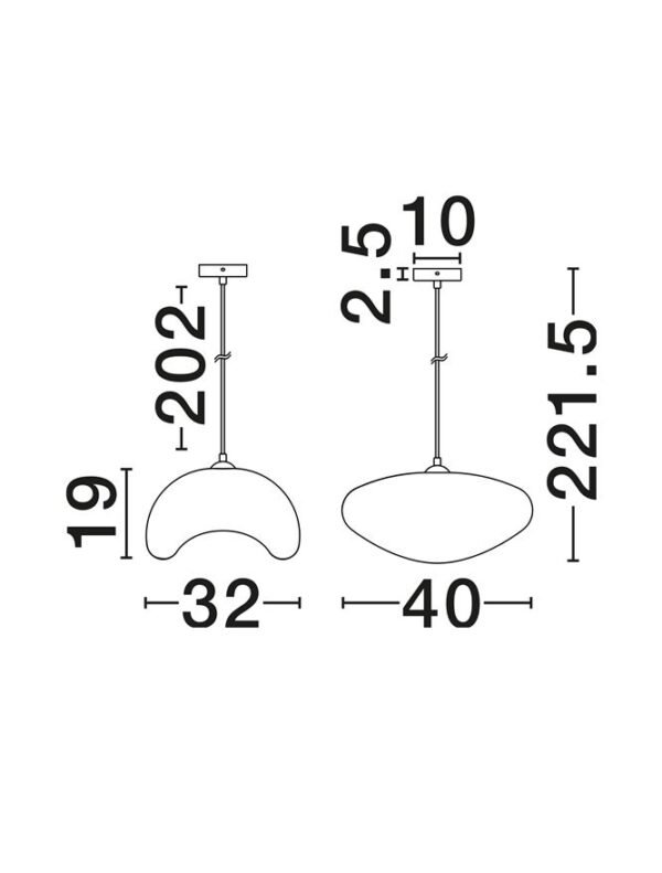 Lustră Bambel Nova Luce alb E27 12W L40