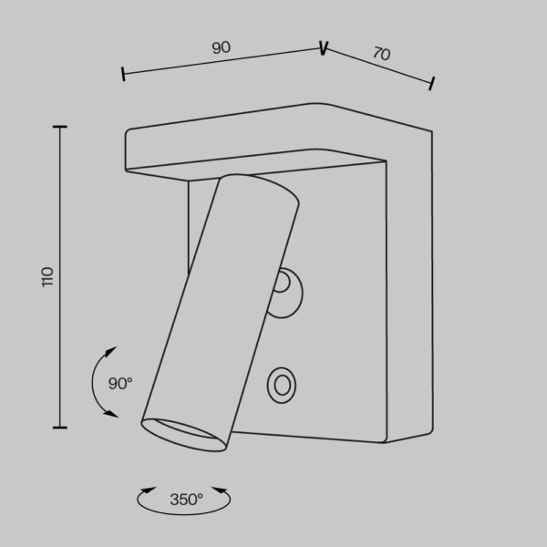 Aplică cu încarcare wireless Maytoni Aron LED 7W 2700k alb