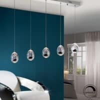 Lustră dining cu telecomandă Rocio Schuller 5XLED 25W 3000k crom dimabilă